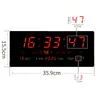 Reloj de Pared Electrónico Digital con Pantalla LED Grande en Inglés, Calendario Perpetuo, Pantalla de Temperatura y Pantalla Digital para Centros Comerciales