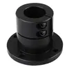 Soporte de Brida para Eje de Guía Extendido Negro Acero Eje Abierto Soporte Fijo Sthwrbl/Sbl/Cbl