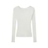Top de Punto Acanalado Rosa para Mujer Otoño/Invierno, Luce Bien, Realza el Busto, Estrecha la Cintura, Mangas Largas, Cuello Alto, Top Interior Adelgazante