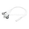 2.0 Extremo de Tubo Redondo a Hebilla Magnética Hembra de 3.5mm 2 Blanco + Hebilla Magnética Macho de 3.5mm 2 Negro Cable Conductor de Fisioterapia