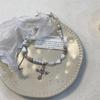 Colar de pérolas retrô francês luz luxo cruz cadeia pescoço cadeia de nicho europeu e americano design clavícula cadeia acessórios atacado