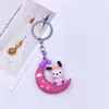 Llavero Colgante Creativo Luna Sanrio Lindo Gato KT Kulomi Llavero para Bolso Colgante Empujador de Piso Regalo