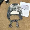 Chapéu Lei Feng de Mohair Tie-Dye com Proteção para Ouvido Novo para Outono e Inverno, Chapéu de Tricô Quente de Pelúcia para Mulheres, Estilo Coreano Baotou