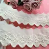 Tela de encaje con bordado de algodón camisa blanca ropa falda diy escote cortina decoración de ropa accesorios de encaje
