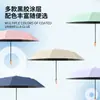 Guarda-chuva Dobrável Manual Preto de Vinil com 16 Varetas para Sol e Chuva Proteção Solar Reforçada Guarda-sol de Uso Duplo Guarda-chuva de Chuva Venda por Atacado Personalização