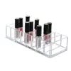 Acrílico Transparente 8-Cuadrículas Caja Grande para Polvo Lápiz Labial Sombra de Ojos Polvo Cojín de Aire Borla para Polvo Organizador de Escritorio Caja de Almacenamiento de Cosméticos