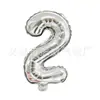 Globo digital de 16 pulgadas versión americana cuerpo delgado decoración diseño de fiesta de cumpleaños Globo digital de aluminio dorado plateado