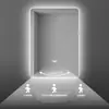 Espejo de Baño Inteligente Montado en Pared Espejo de Baño para el Hogar con Luz, Pantalla Táctil, Antivaho, Espejo Iluminado LED
