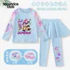 Conjunto de Bikini Kpop Demon Hunter para Niñas: Traje de Baño de Manga Larga y Pantalón Largo con Protección Solar para Niñas, Atuendo para Aguas Termales y Playa
