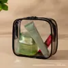Bolsa de Higiene Pessoal Portátil de PVC de Alta Qualidade, Bolsa de Cosméticos de Viagem, Bolsa de Armazenamento de Cosméticos de Viagem à Prova d'Água de Grande Capacidade