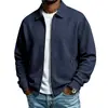 Chaqueta de Waffle con Cuello para Hombre 2026 Transfronteriza para Deportes al Aire Libre Chaqueta con Cremallera para Motocicleta
