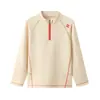 Chamarra Cálida con Cierre para Niños, Clase A, Ropa Exterior Deportiva para Niños, Ropa de Otoño, Algodón Polar de 260g, Camiseta Base Interior para Niñas