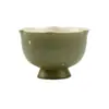 Xícara Pequena de Cerâmica com Esmalte Verde Mandarina e Pontos Dourados, Xícara de Cerâmica Alta em Formato de Pétala, Nova Xícara de Chá para Degustação Estilo Chinês, Xícara de Chá Kung Fu