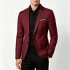 Blazer de botões duplos tamanho europeu para homens para comércio exterior transfronteiriço, jaqueta simples casual de negócios leve, resistente a rugas, não precisa passar, terno para noivo e padrinhos