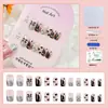Venta Directa Personalizada de Fábrica Uñas Cortas, Medias y Largas para Manicura, Uñas Portátiles de Fototerapia Hechas a Mano, Pegatinas para Uñas, Estilo de Lujo Accesible 24 Piezas