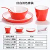 Chaozhou Buffet de Carne Hot Pot Utensílios de Mesa Pratos Rasos de Melamina com Design Empilhável, Carne Fresca Cortada Personalizada por Tan San Niang