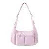 Bolsa Transversal Casual Estilo Japonês para Homens, Mochila Impermeável de Grande Capacidade para o Dia a Dia, Bolsa de Ombro Multibolsos Estilo Workwear para Mulheres, Bolsa Mensageiro