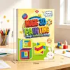 Libro de Copias de Pintura Mágica Pop-Up 3D Transfronterizo Diversión Infantil Ilusión Óptica Libro de Colorear Creativo Tridimensional Libro de Dibujo Infantil