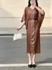 Vestido largo de verano para mujer de talla grande de comercio exterior europeo y americano, falda plisada diseño Issey Miyake, ropa de mujer de alta gama de Shenzhen Nanyou