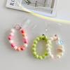 Colgante de cuentas de color caramelo, cuentas de amor acrílicas blancas, adornos colgantes para carcasa de teléfono móvil, pulsera de cuentas verdes coloridas