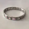 Pulseras de Empalme Módulo Italiano DIY de Alta Venta Transfronteriza para Hombres y Mujeres Joyería de Acero de Titanio que No se Desvanece Procesamiento y Personalización de Joyería