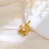 Colgante Superventas Transfronterizo Temperamento Flor Gota de Agua de Colores Accesorios para Pulsera Collar Accesorios Simples de Gama Alta Frescos y Limpios