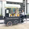 Triciclo invertido de tres ruedas, bicicleta móvil, carrito de comida para mercado nocturno, puesto multifuncional exterior de arrastre manual