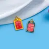 Mezcla de 20 Año Nuevo bestia dorada tragadora de oro mammon candado de paz collar con colgante de danza del león llavero hecho a mano DIY accesorios de joyería