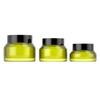 Pote de creme para áreas específicas 15g30g50g pote de creme ombro oblíquo pote de creme verde oliva pote de creme para olhos