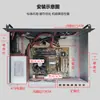 Chasis de control industrial Spot 4U 300 mm placa base de servidor fuente de alimentación ATX empresarial doble bahía para disco duro acero grueso negro mate