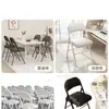 Silla de tocador simple para dormitorio, Silla con respaldo para sala de estudio, Silla de invitado para comedor, Silla plegable para el hogar, Asiento cómodo para la sala de estar