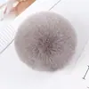 Colgante de Joyería de Bola de Piel Sintética de Conejo Rex de 8 cm Accesorios de Bola de Felpa de Invierno Accesorios DIY Accesorios de Color Caramelo para Zapatos y Sombreros
