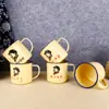 Taza de esmalte nostálgica esmalte retro esmalte taza con cita anticuada esmalte taza de té de hierro taza de esmalte taza de esmalte