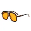 Nuevas Gafas de Sol con Espejo Cruzado y Montura Grande, Tachuelas de Arroz, Doble Puente, Gafas de Sol para Conducir al Aire Libre, Gafas de Sol, Venta Directa de Fábrica