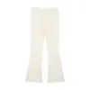 Item Exclusivo Quente de Venda Transfronteiriça Nova Coleção Primavera 2026 Estilo Elegante para o Trabalho Retro Cintura com Laço Calça Flare Ajustada Dupla Face