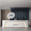 Mostrador de recepción de empresa moderno y sencillo, club de belleza, cajero comercial, tienda pequeña, mesa de bar, departamento de ventas, mostrador de recepción