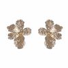 Transfronterizo Europa y Estados Unidos moda simple textura de pliegues irregulares aretes de flores creativos únicos mujeres viajeras diarias