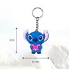 Nuevo Llavero Serie Stitch Goma Suave de PVC Colgante de Regalo Anillo para Llaves Llavero de Dibujos Animados Colgante para Mochila