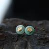 Joias artesanais de prata tailandesa s925 prata esterlina incrustadas com jade brincos vintage para homens e mulheres brincos femininos