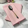 Guardanapos Imitação de Linho Estilo Francês para Decoração de Mesa, Quadrados Simples Lisos para Casamento e Decoração de Casa