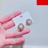 Aretes Espirales de Aguja de Plata S925 con Diamantes Flash y Perlas para Mujer Otoño e Invierno 2024 Nuevo Estilo Aretes Estilo Fragante Aretes Electrochapados en Oro Real