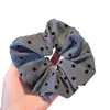 Nuevo Lazo de Lunares Moda Goma para el Cabello Scrunchie Retro Banda para Moño Flor para el Cabello Accesorio para el Cabello