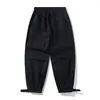 Yidao Vintage 2026 Primavera Nuevos Pantalones Largos de Estilo Japonés de Moda con Puños Ajustables para Hombre, Pantalones Casuales Holgados con Pliegues