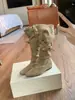 Botas de Caballero Retro para Mujer de Media Pantorrilla Mezclilla Punta Fina Tacón Oculto 2026 Tacón Apilado Estilo Coreano 4cm Botas Vaqueras Otoño/Invierno Nuevo