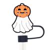 Explosões transfronteiriças desenho animado fantasma fofo fantasma boné de palha diâmetro grande 10mm palha fivela decorativa clipe tampa de poeira para palha