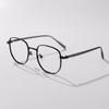 Nueva moda montura de gafas para miopía de titanio completo para hombre, parte superior de la cara sin sensación, montura óptica de titanio puro, las mujeres pueden combinar grados al por mayor