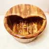 Balde para banho de pés de madeira de cedro bacia para banho de pés balde para banho de pés balde de madeira adulto doméstico madeira maciça carbonizada massagem pedicure atacado