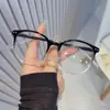 Nuevo Marco Redondo Retro Espejo Plano Anti-Luz Azul Moda Midin Marco de Gafas para Mujer Gama Alta Ins Gafas Anti-Luz Azul