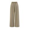 Novedad Otoño Temprano 2025 Traje Casual de Pantalón Sudadera de Manga Larga Lisa Dulce y Picante Top sin Hombros con Cuello Halter Espalda Descubierta