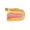 Anillo de Cruz de Color Aceite Goteante de Acero Inoxidable Fundido Nuevo Europeo y Americano Joyería de Lujo Ligero Alto Sentido Chapado en Oro de 18 Quilates